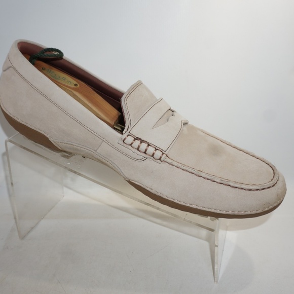 Cole Haan Size 12 White Penny Loafers Mens B6 C9